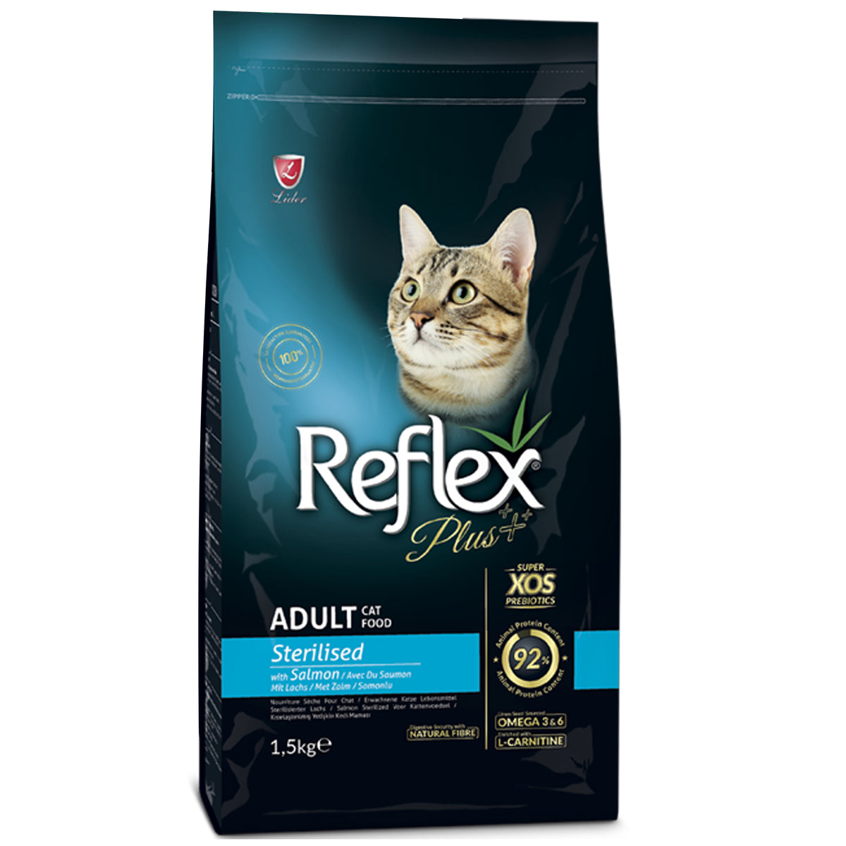 Reflex Plus Sterilised Adult Cat Food with Salmon 1.5kg