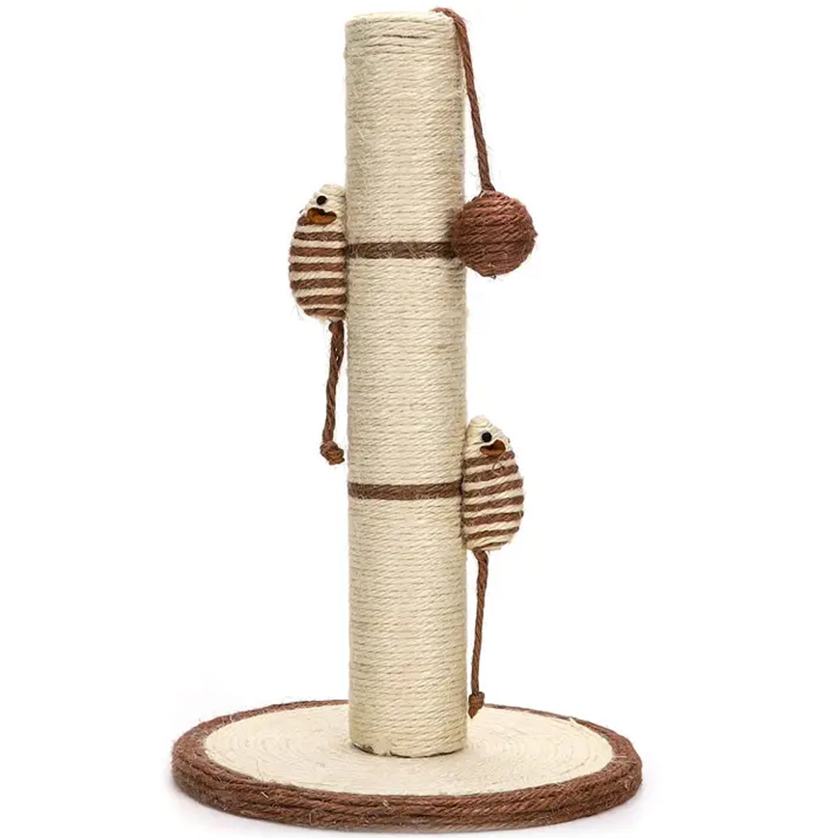 Sisal Cat Scratching Post with Hanging Ball & Mouse Toys