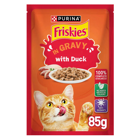 Friskies Duck in Gravy Wet Cat Food Pouch 85g