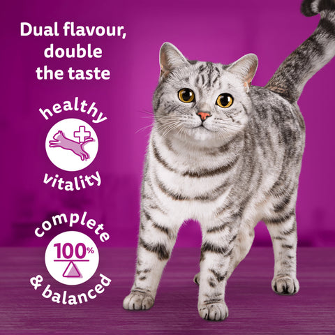 WHISKAS® 1+ Duo Meaty Combos Adult x12 pcs