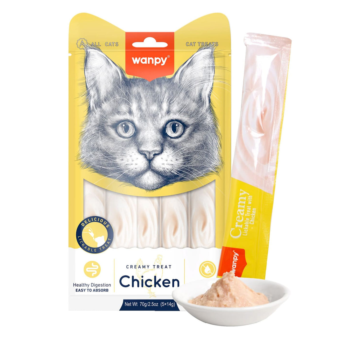 Wanpy Creamy Cat Treats – Chicken