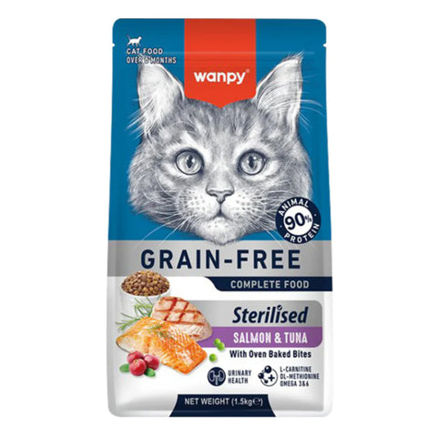 Wanpy Grain-Free Sterilised Cat Food Salmon & Tuna 1.5kg