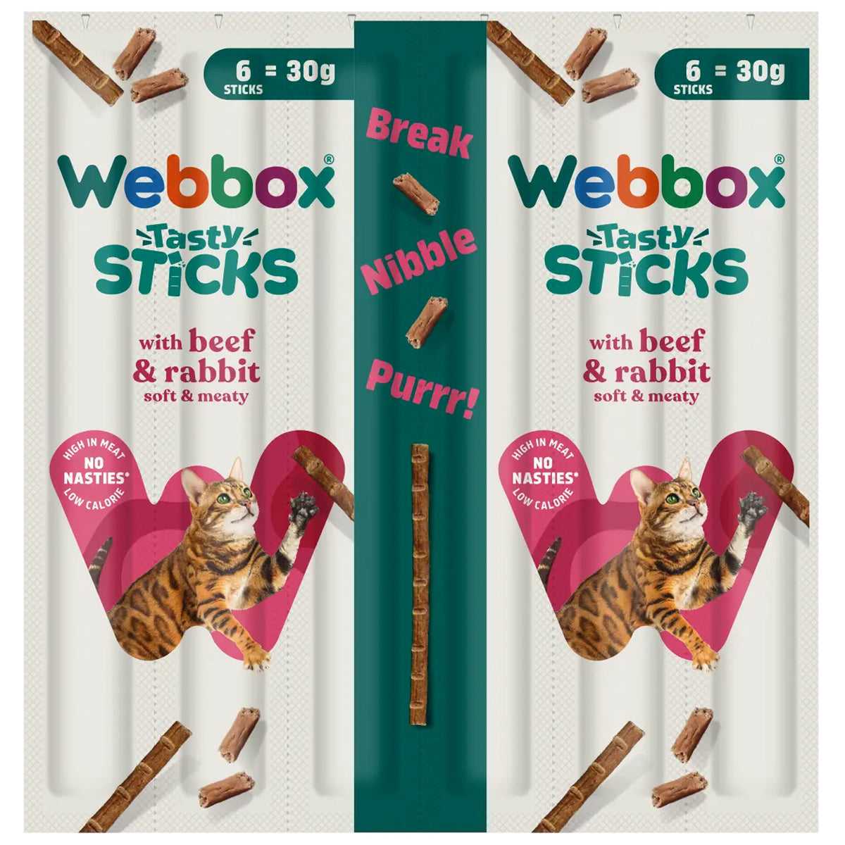 Webbox Tasty Sticks Beef & Rabbit Cat Treats