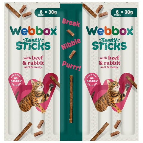 Webbox Tasty Sticks Beef & Rabbit Cat Treats
