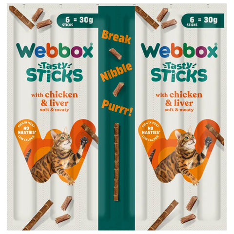 Webbox Tasty Sticks Chicken & Liver Cat Treats