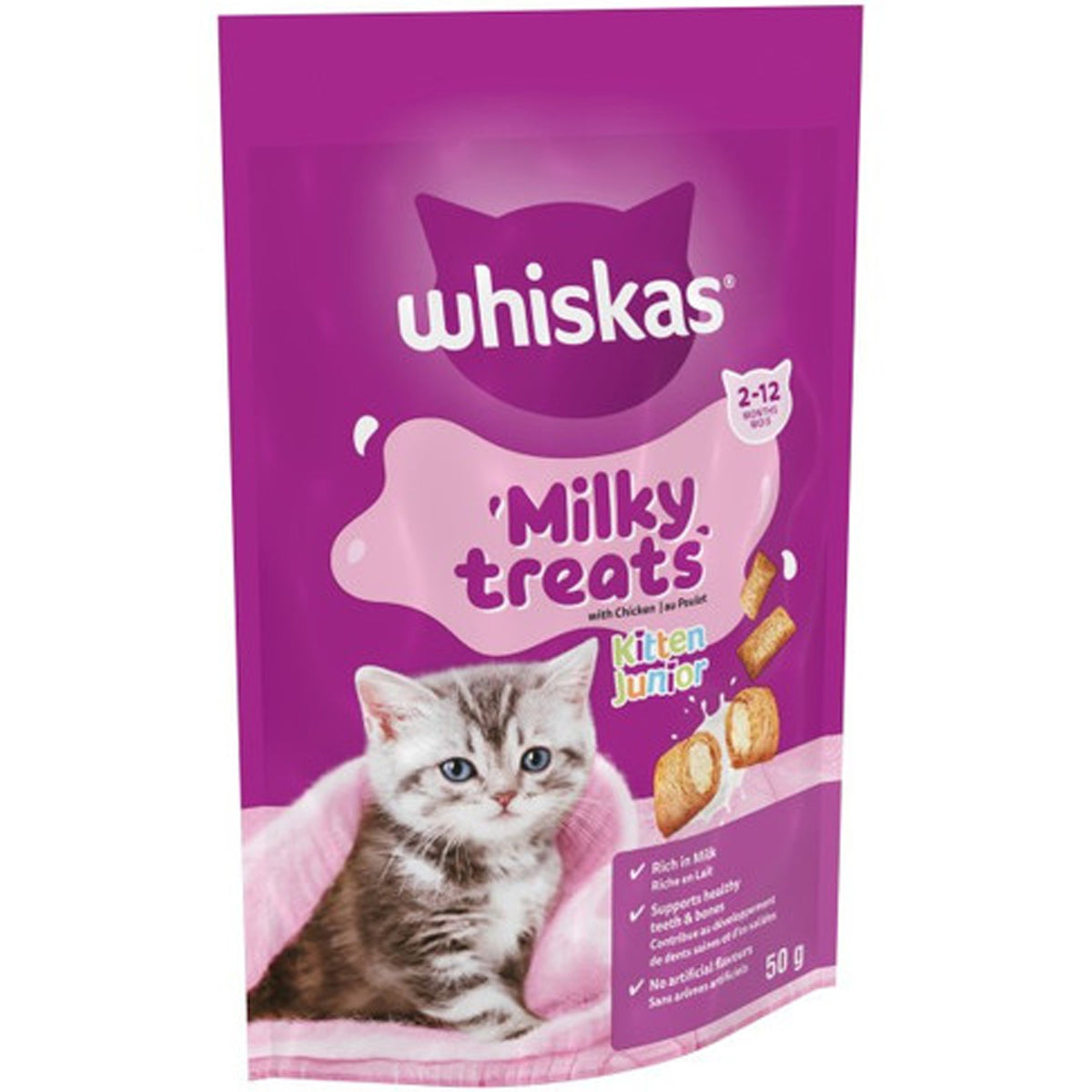 Whiskas Milky Treats Kitten with Chicken 50g