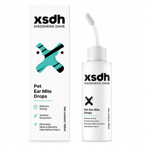 XSDH Pet Ear Mite Drops 100ml for Dogs & Cats