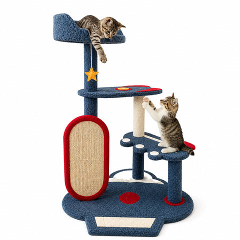 Multi-level cat scratching tree with platforms 60×52×85cm