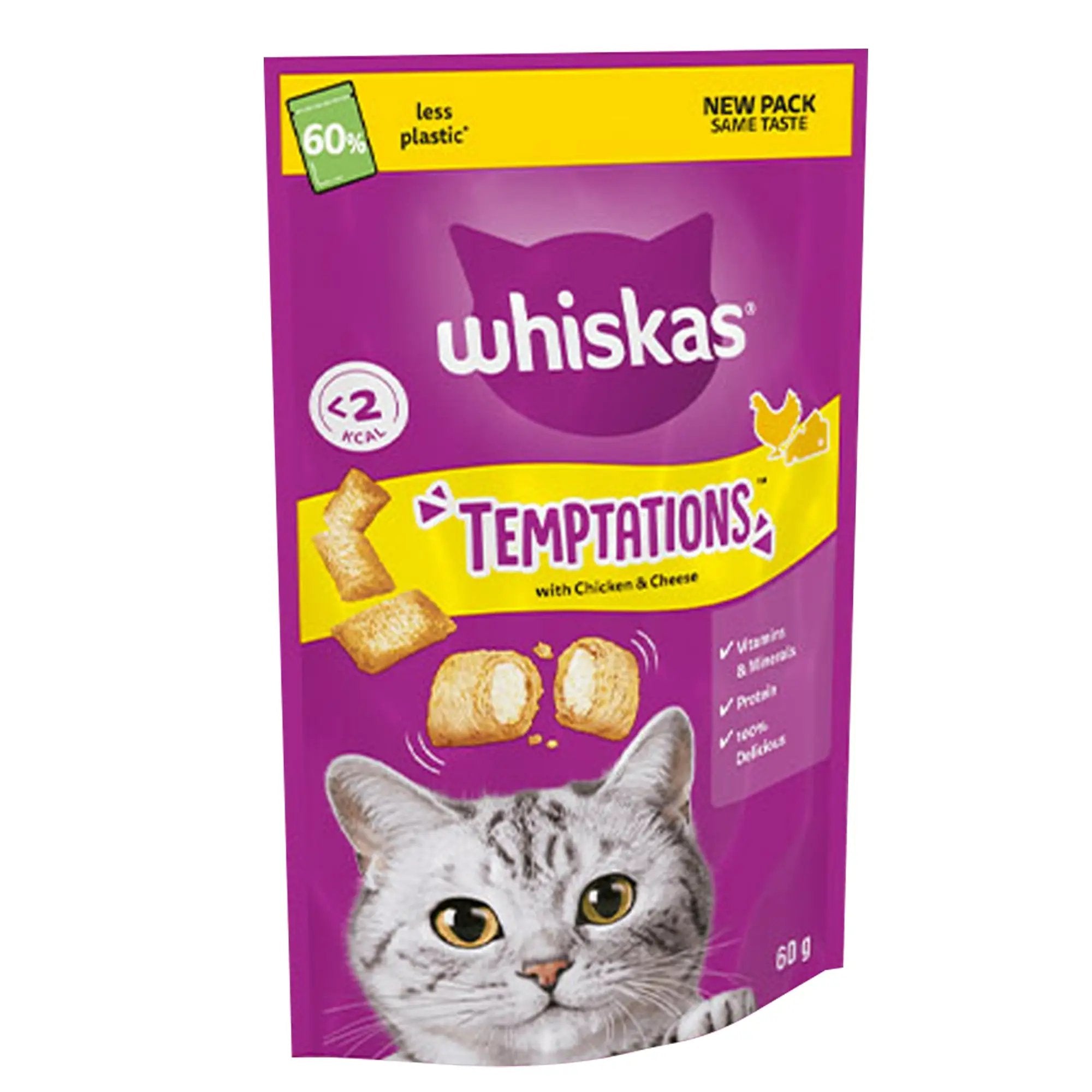 WHISKAS® TEMPTATIONS™ with Chicken & Cheese 60g WHISKAS® TEMPTATIONS™ with Chicken & Cheese 60g