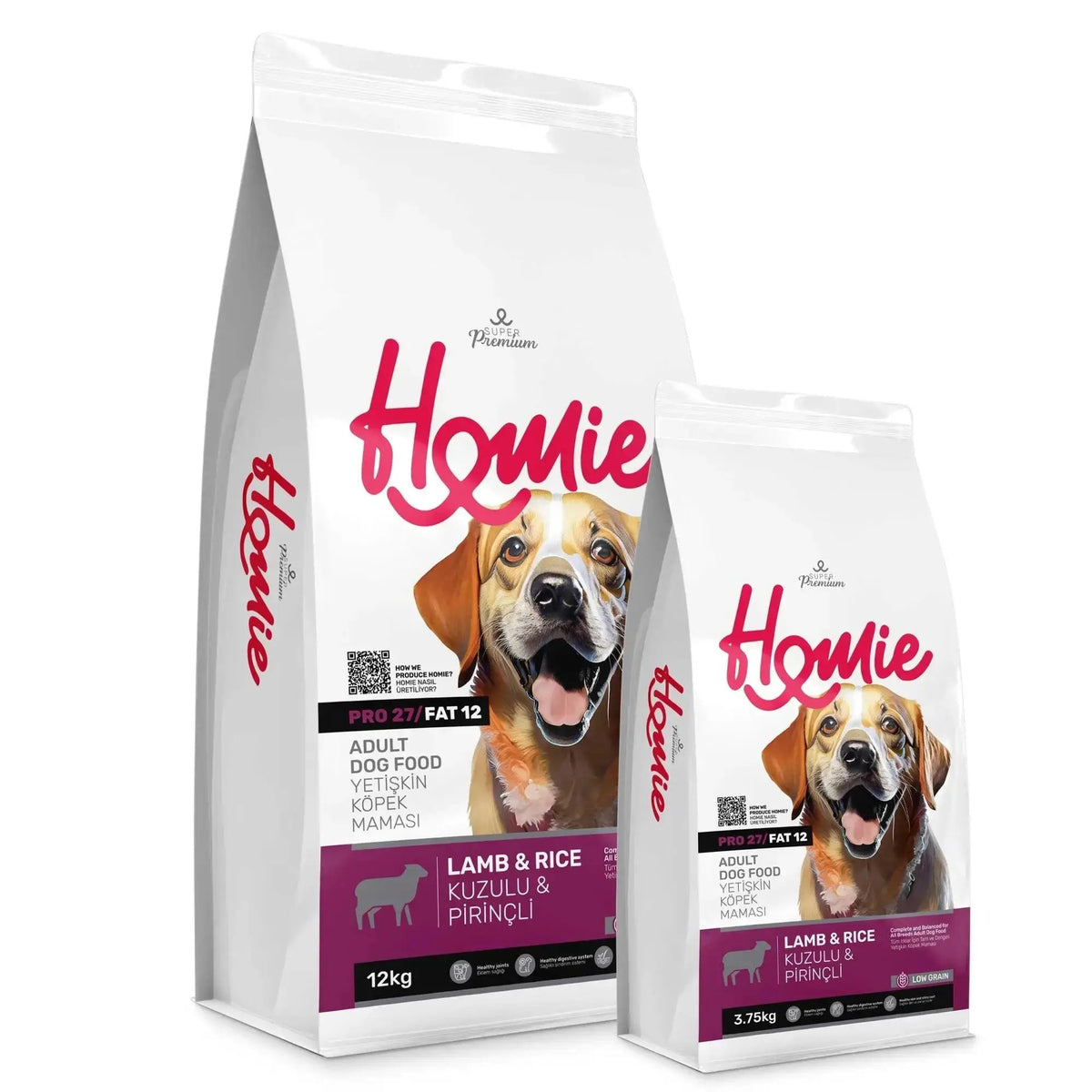 Homie Low Grain Lamb and Rice Adult Dog Food 3.75Kg
