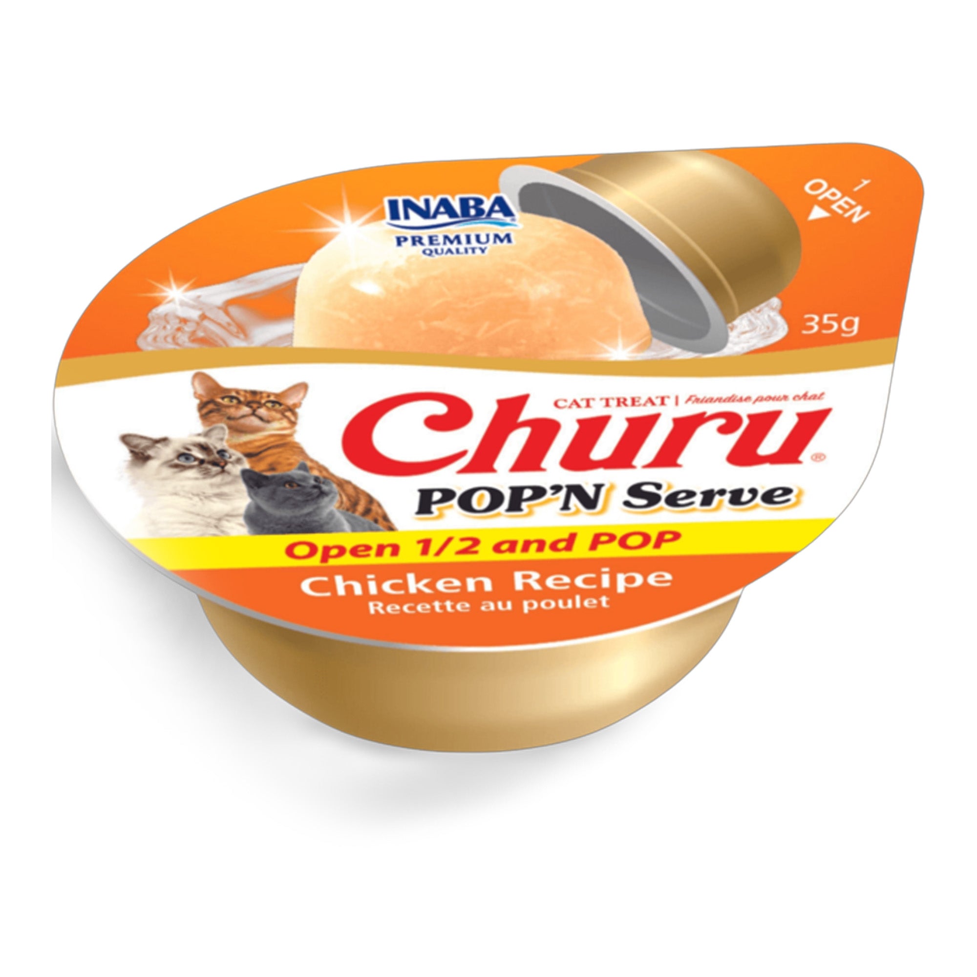 Inaba Churu POP'N Serve Chicken Recipe Cat Treat 2 pcs Inaba Churu POP'N Serve Chicken Recipe Cat Treat 2 pcs
