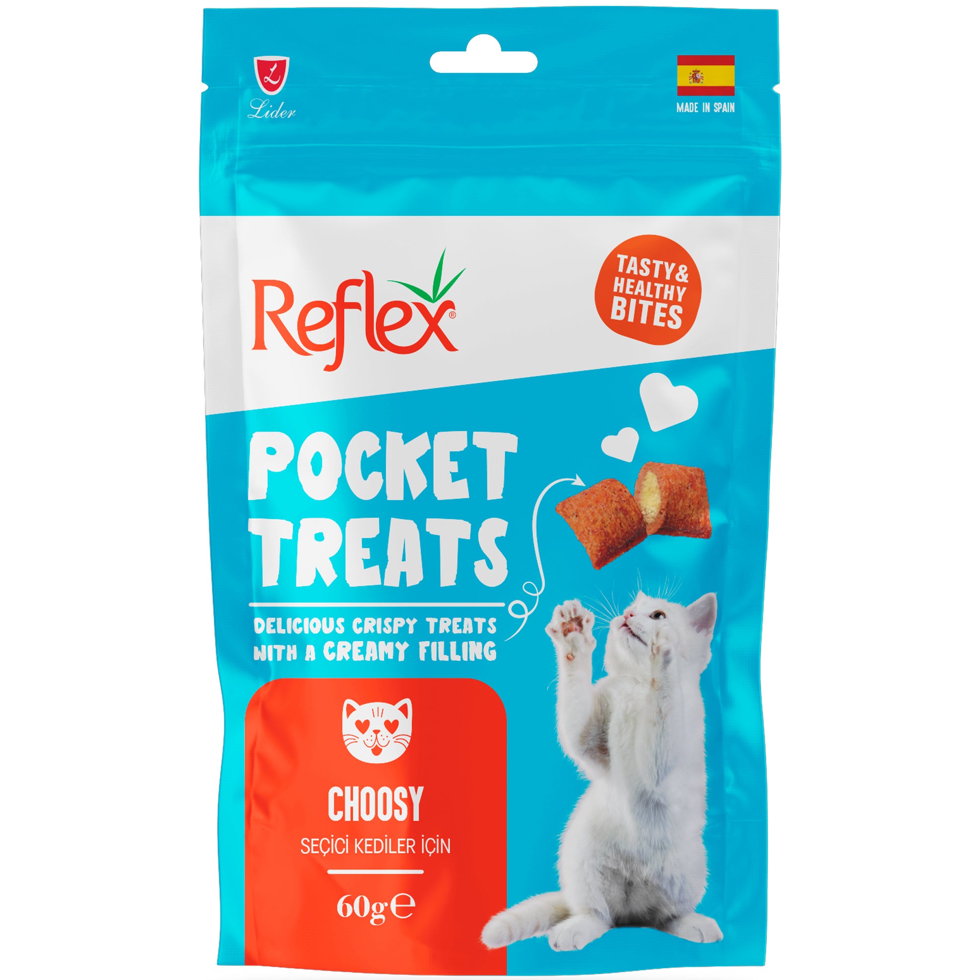 Reflex Plus Pocket Treats Choosy 60g Reflex Plus Pocket Treats Choosy 60g
