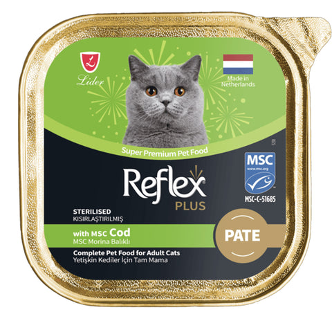 Reflex Plus Pate for Sterilised Adult Cats 85 g