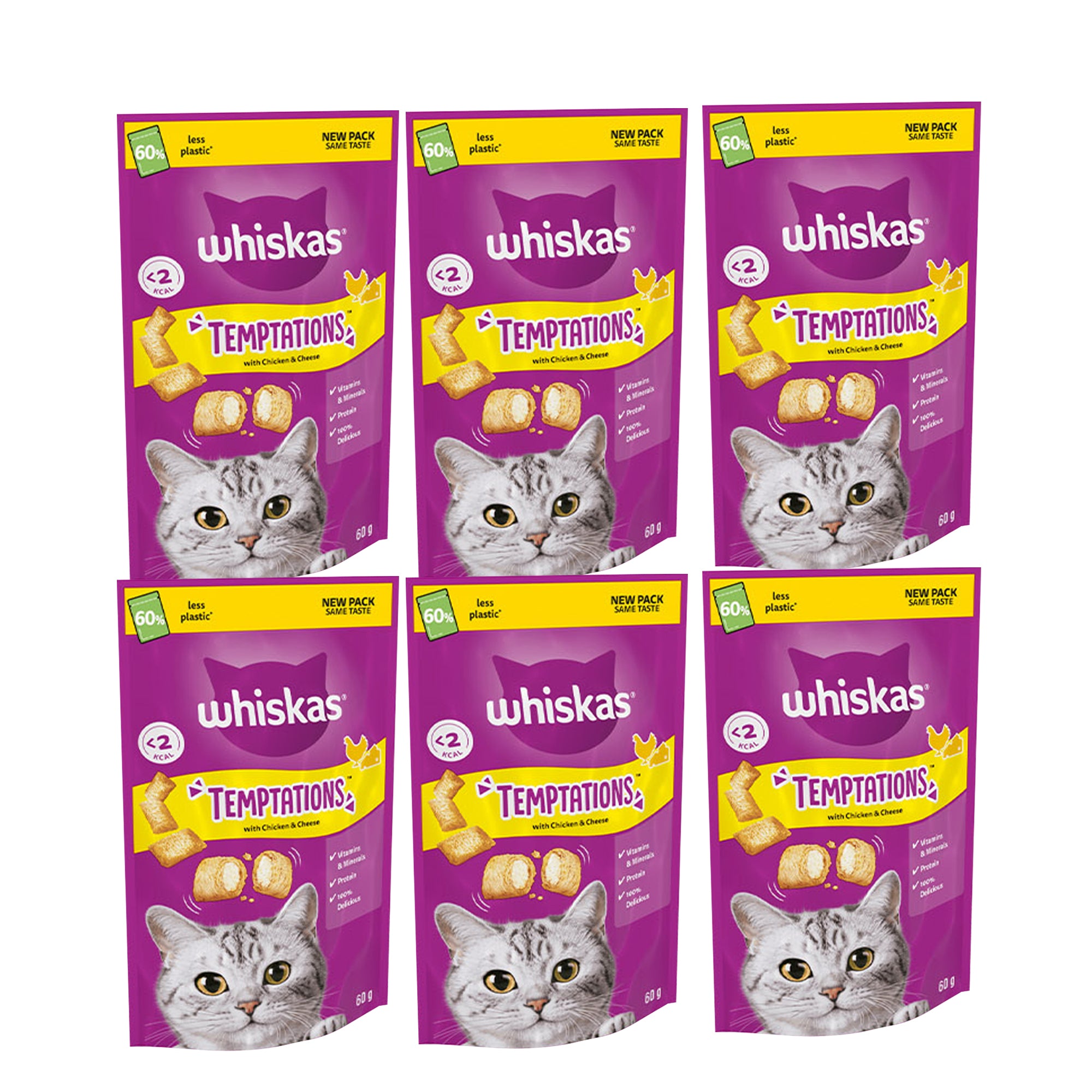 WHISKAS® TEMPTATIONS™ with Chicken & Cheese 60g WHISKAS® TEMPTATIONS™ with Chicken & Cheese 60g