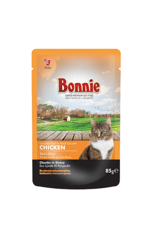 Bonnie Chicken Chunks in Gravy Adult Cat Food 85g