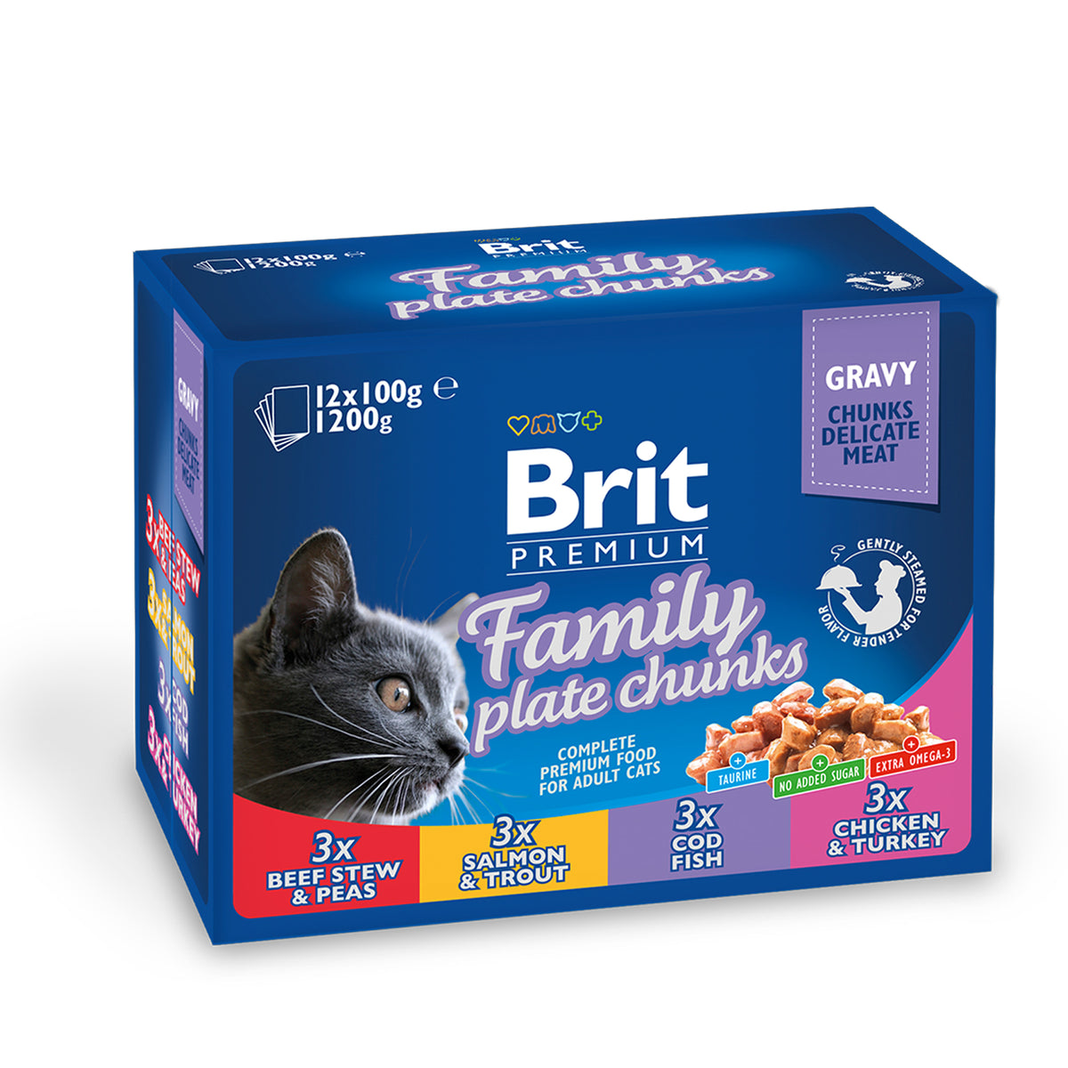 Brit Premium Cat Wet Food Pouches 12pcs