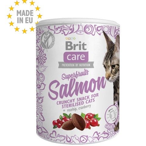 Brit Care Cat Snack Superfruits Salmon 100g - Cat Salmon Snack