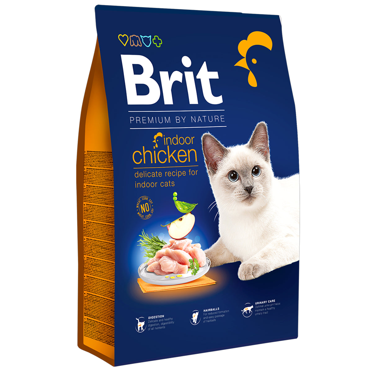 Brit Premium Indoor Cat Food with Chicken 1.5Kg