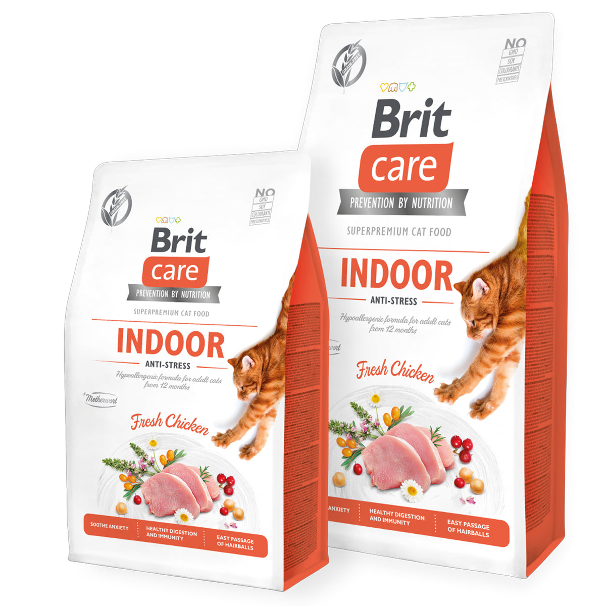 Grain-Free Indoor Cat Food - Anti-Stress Formula 2Kg