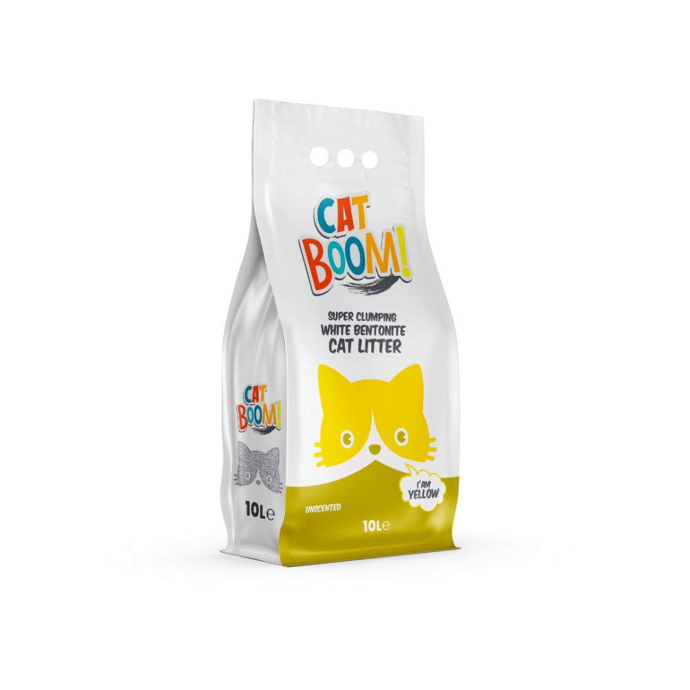 Cat Boom Unscented White Bentonite Cat Litter 10L