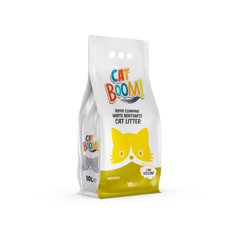 Cat Boom Unscented White Bentonite Cat Litter 10L