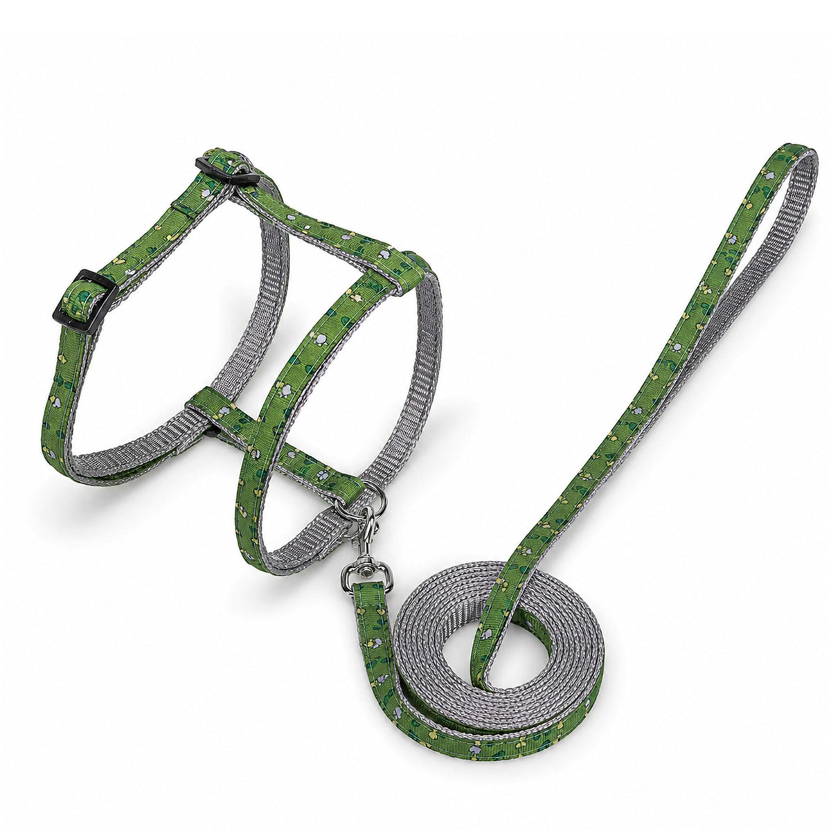 pet leash and harness green
