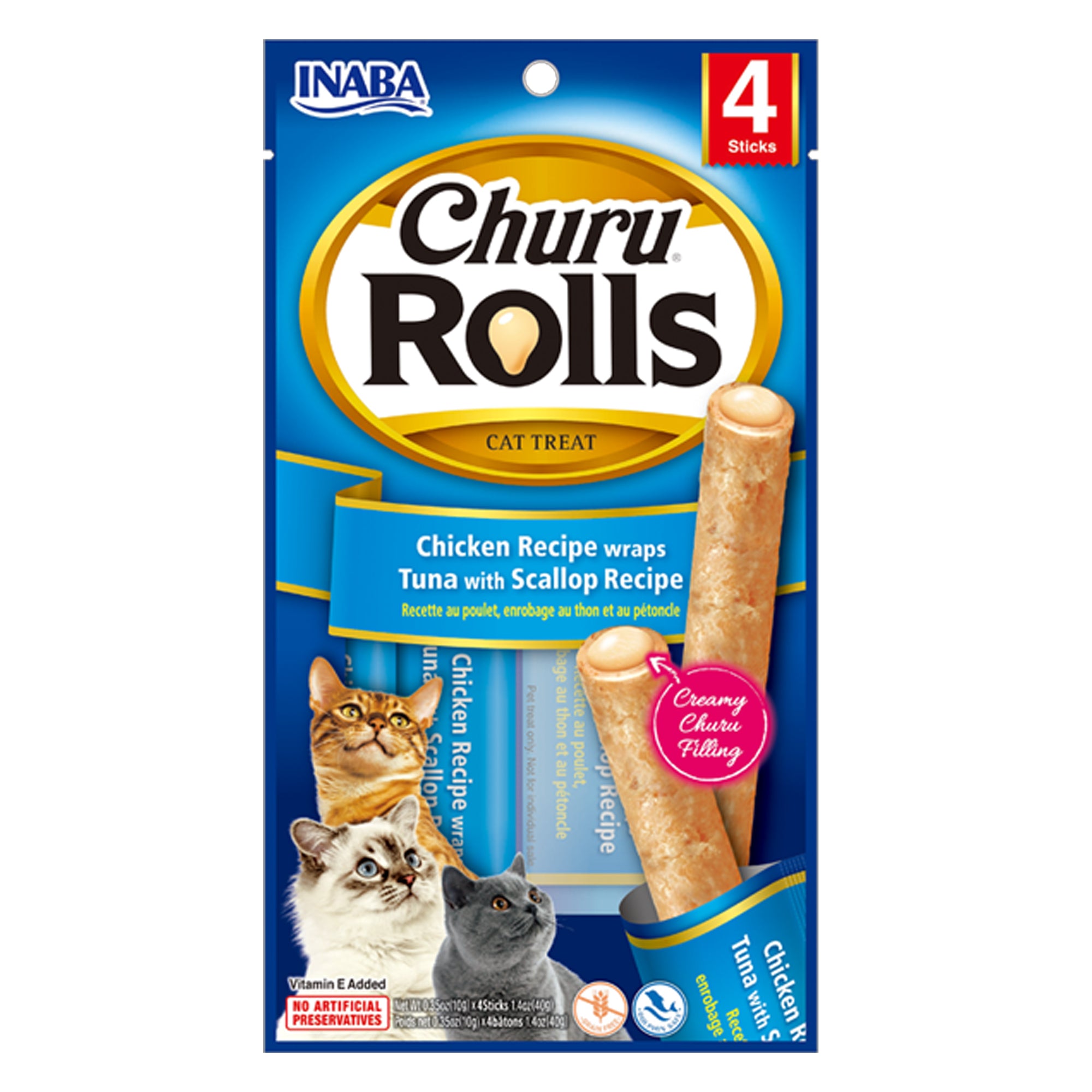 Inaba Churu Rolls Chicken wrap Tuna & Scallop recipe Inaba Churu Rolls Chicken wrap Tuna & Scallop recipe