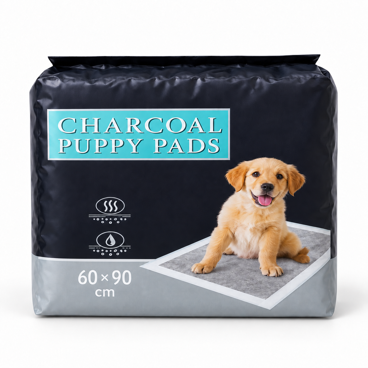 Charcoal puppy training pads 60 by 90 cm