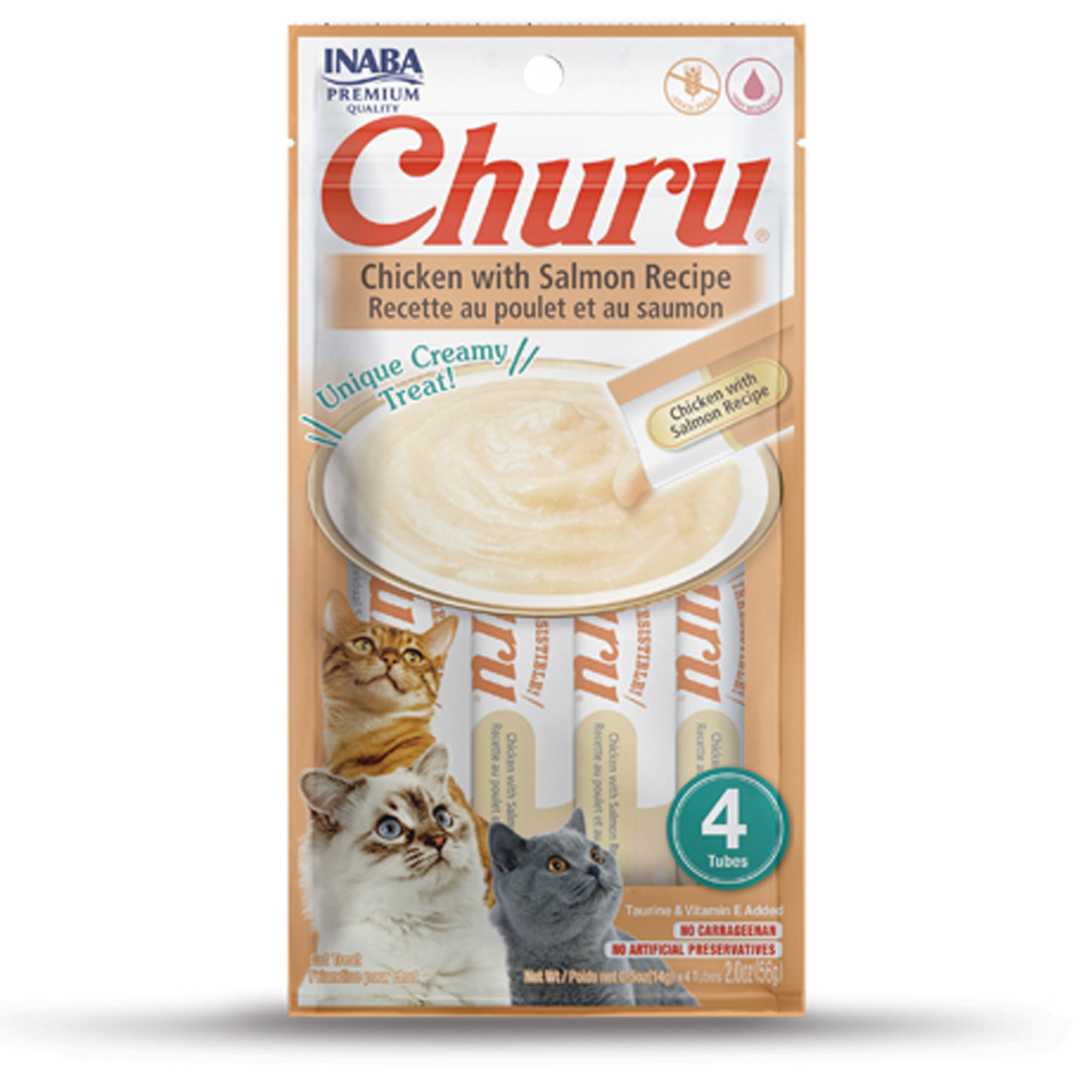 Inaba Churu Cat Treats - Chicken with Salmon Flavor Inaba Churu Cat Treats - Chicken with Salmon Flavor