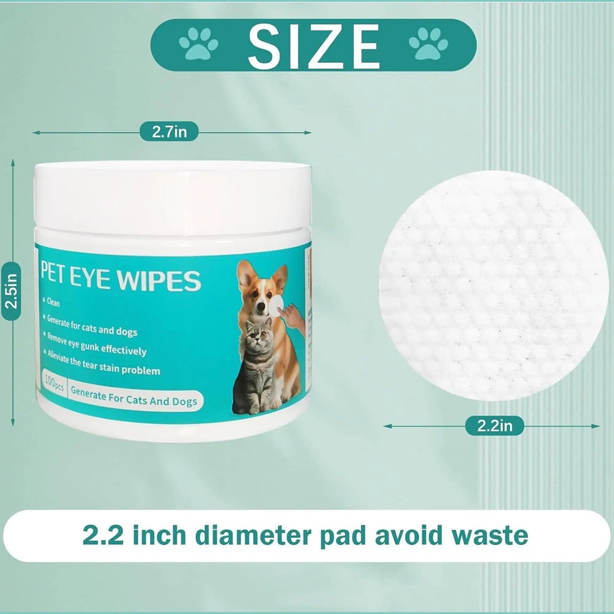 Eye Wipes For Pets 100pcs