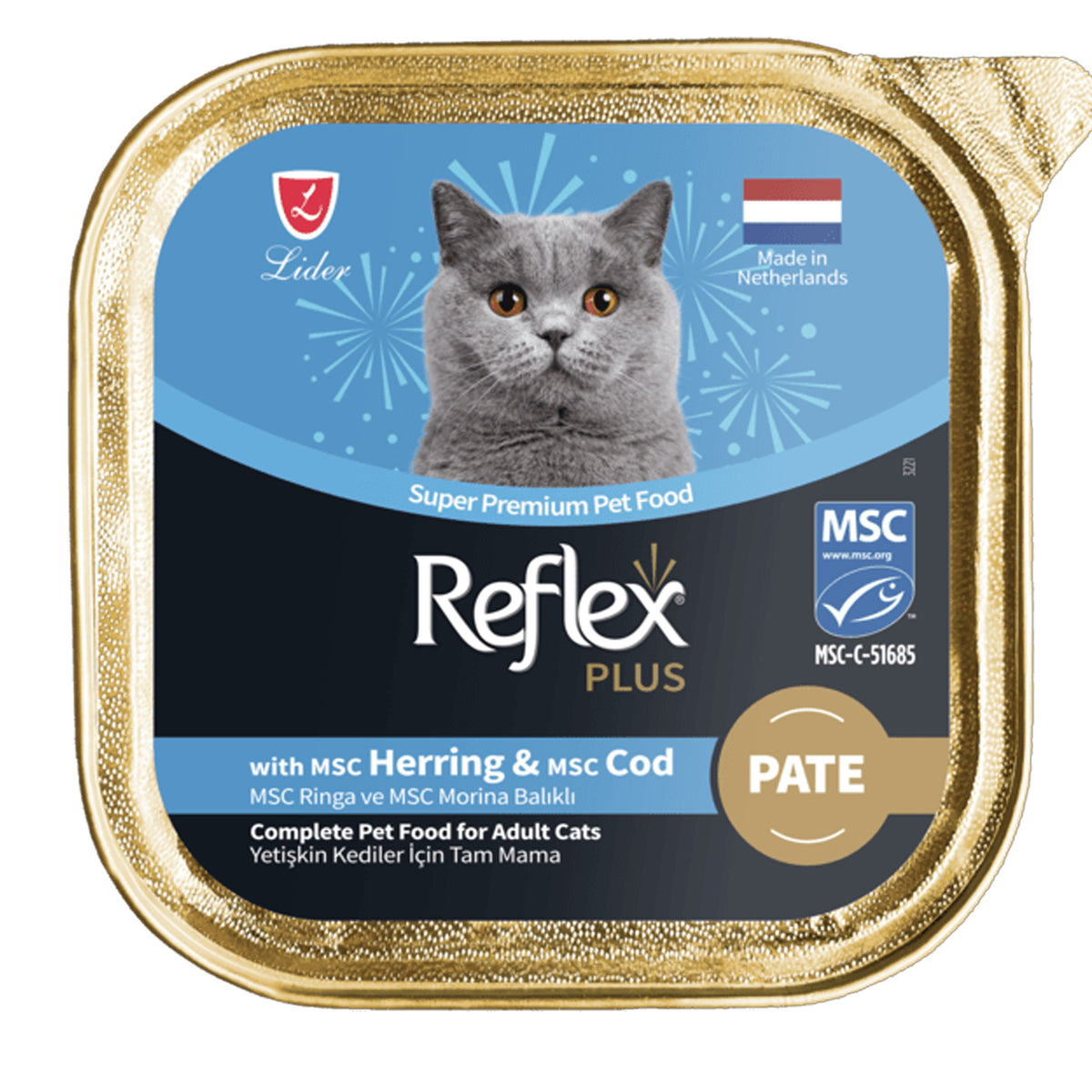 Reflex Plus Wet Food for Adult Cats with Herring & Cod
