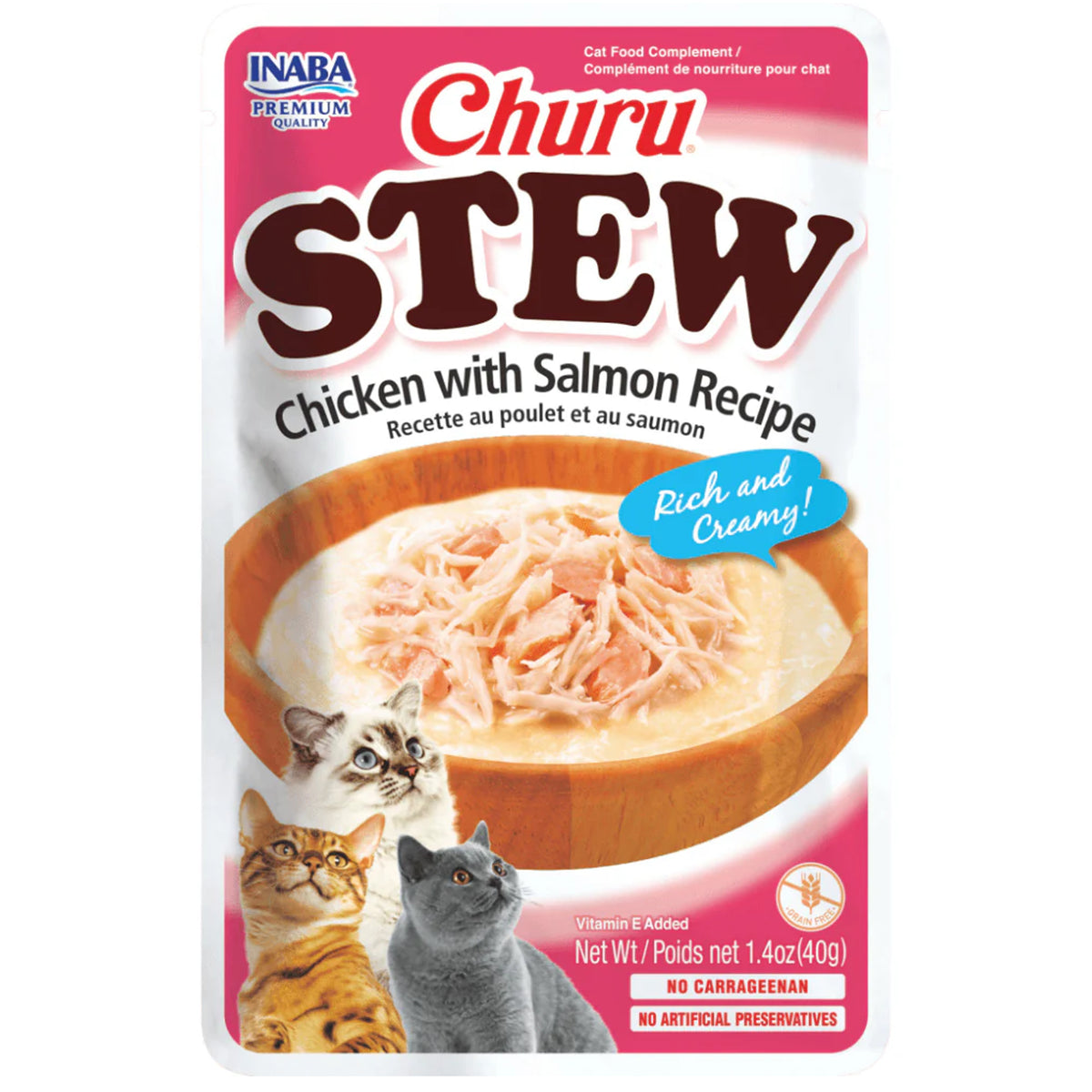 INaba Churu Stew Chicken & Salmon 40g