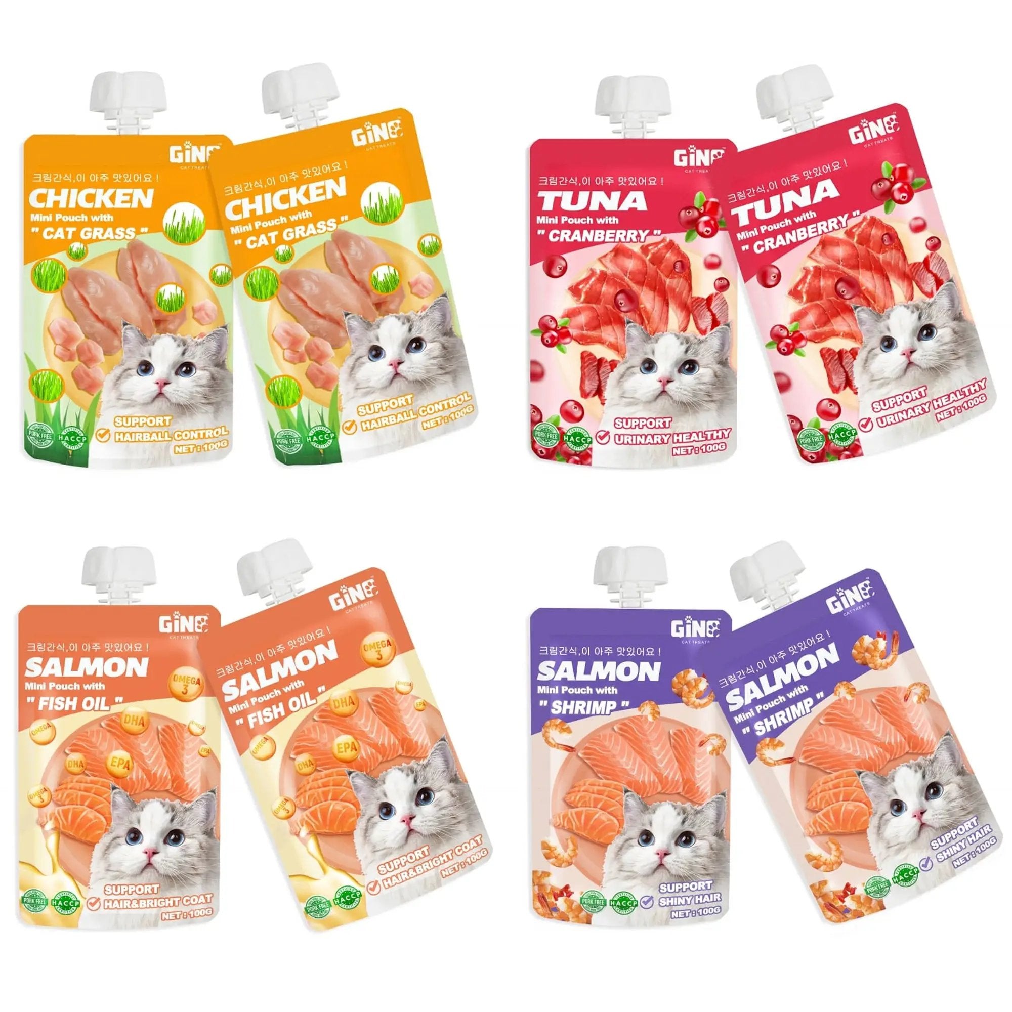 Gino Cat Treat 100g X8 Mix Gino Cat Treat 100g X8 Mix