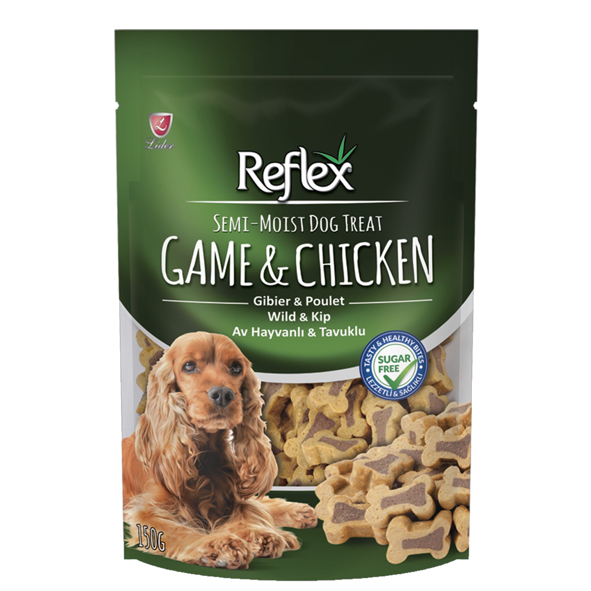 Reflex Semi-Moist Dog Treats with Game & Chicken 150g Reflex Semi-Moist Dog Treats with Game & Chicken 150g