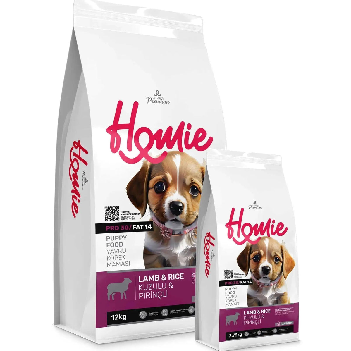 Homie Low Grain Lamb and Rice Puppy Food 12Kg