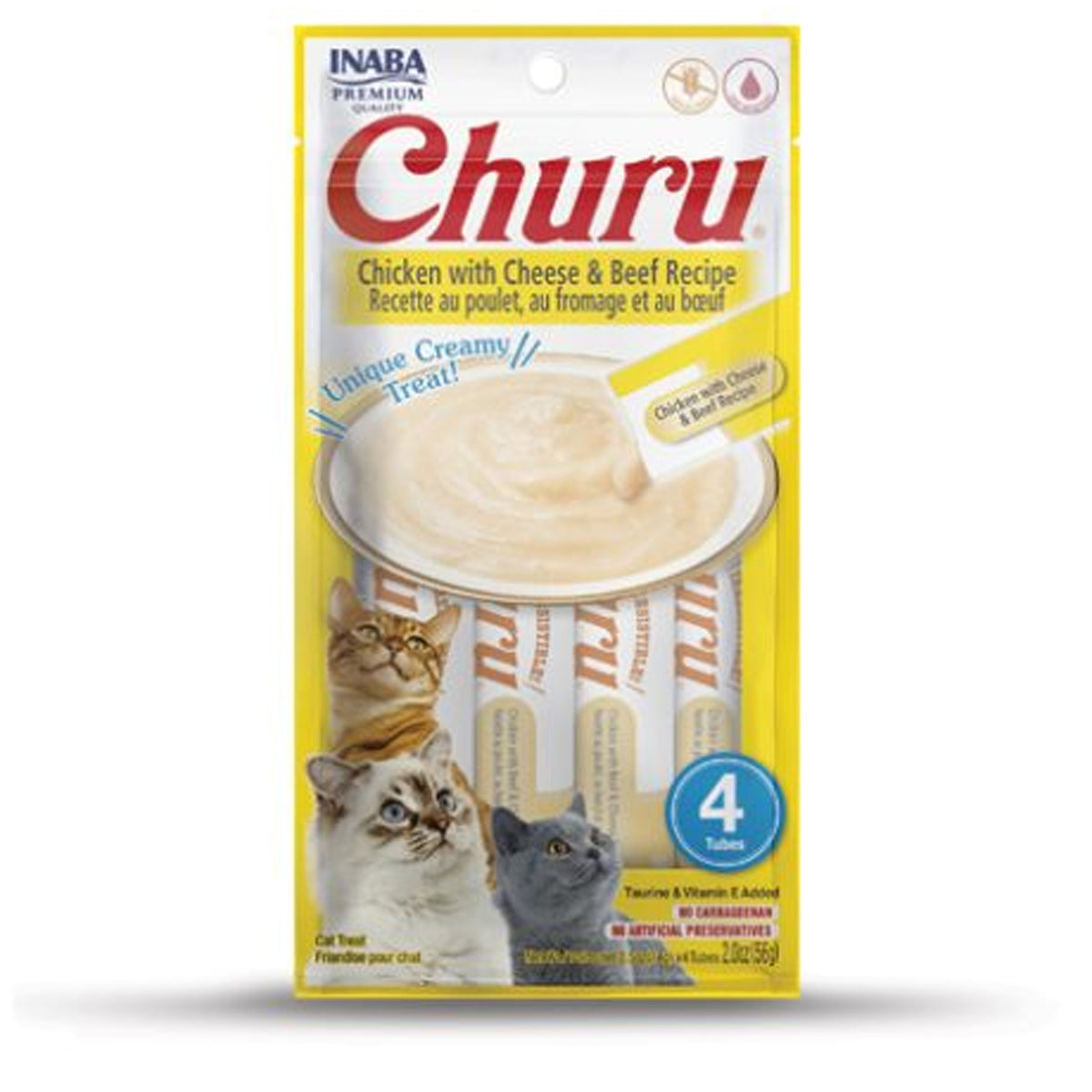 Inaba Churu Chicken Cat Treat with Cheese & Beef