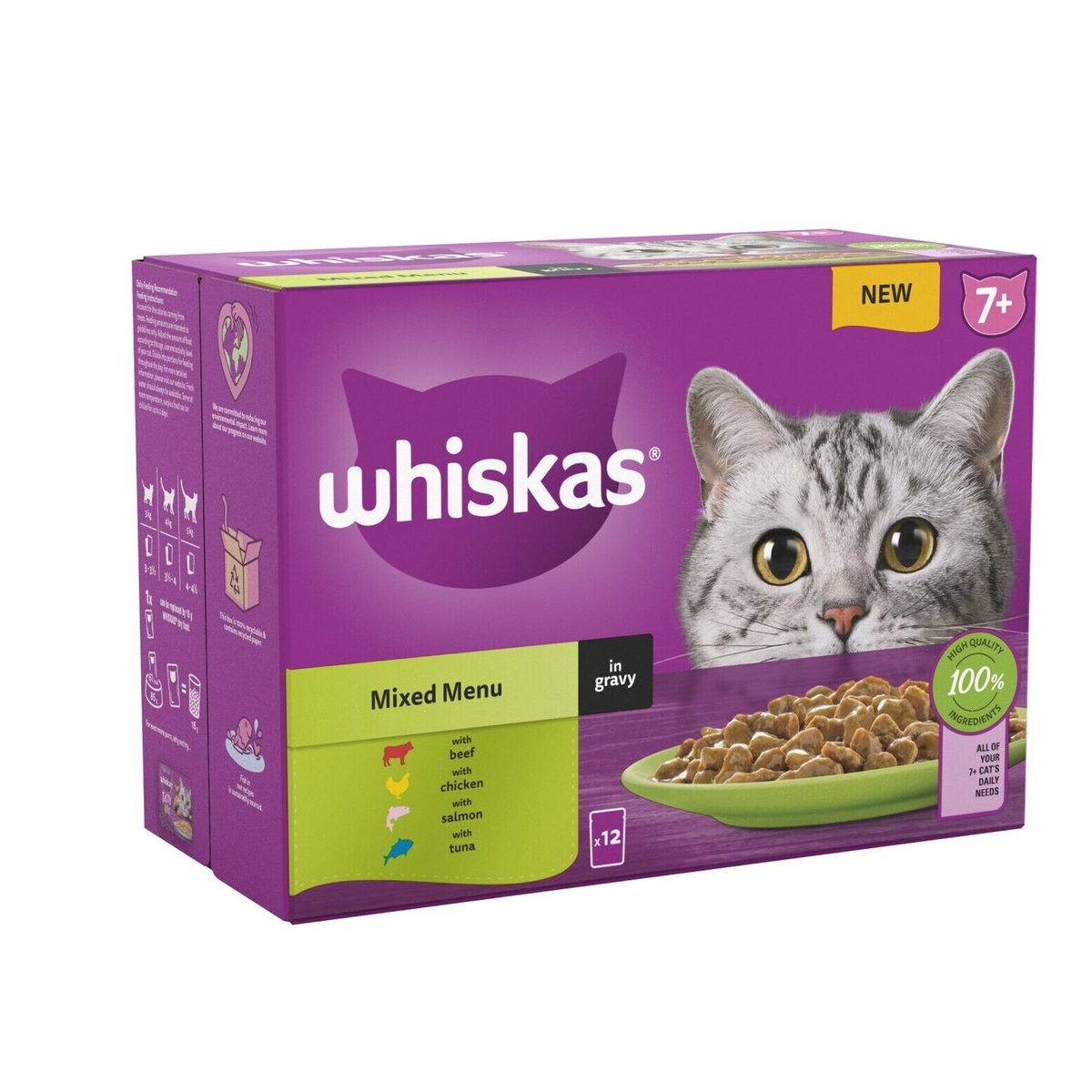 WHISKAS Mixed Menu in Gravy 12pcs +7