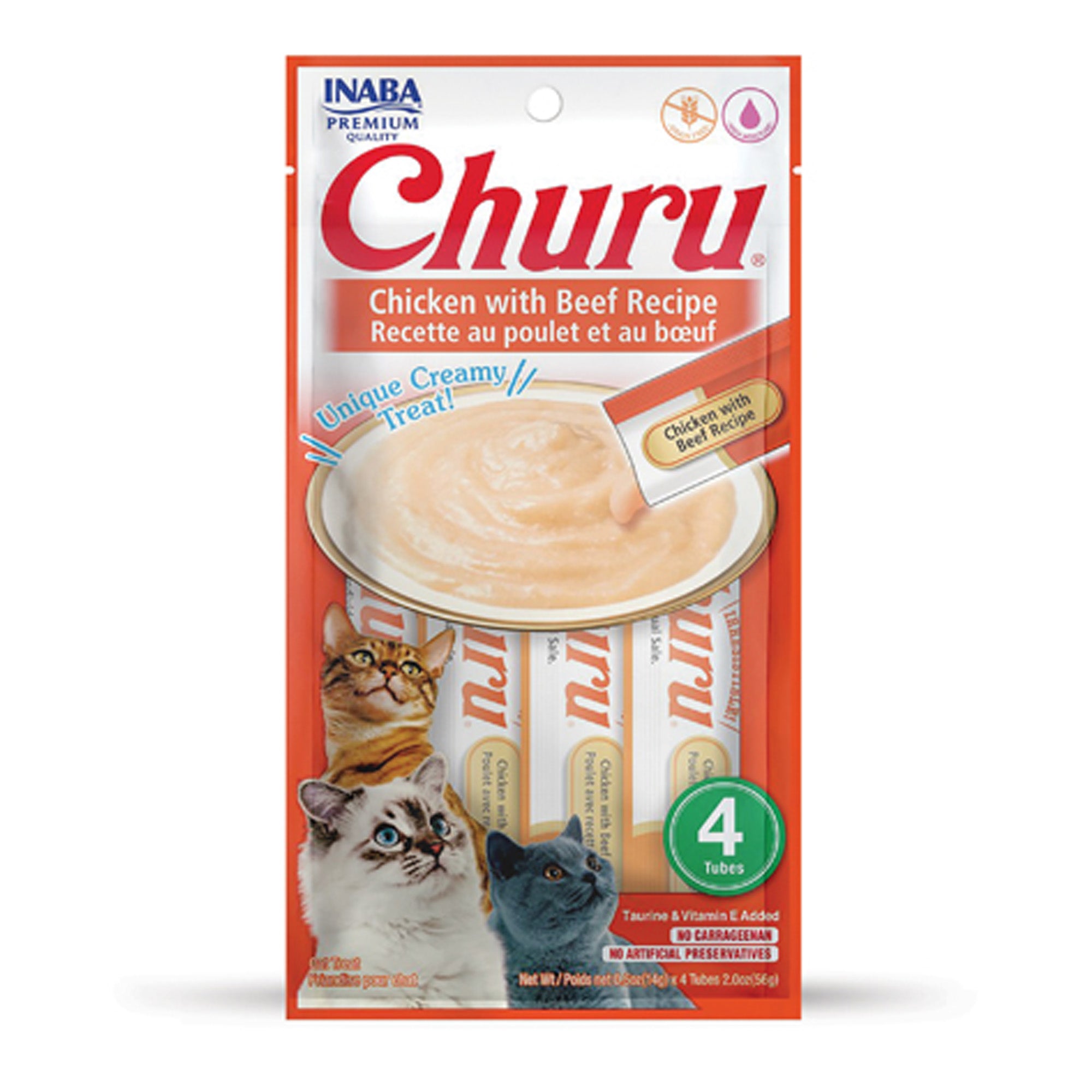 Inaba Churu Chicken Cat Treats with Beef Flavors Inaba Churu Chicken Cat Treats with Beef Flavors