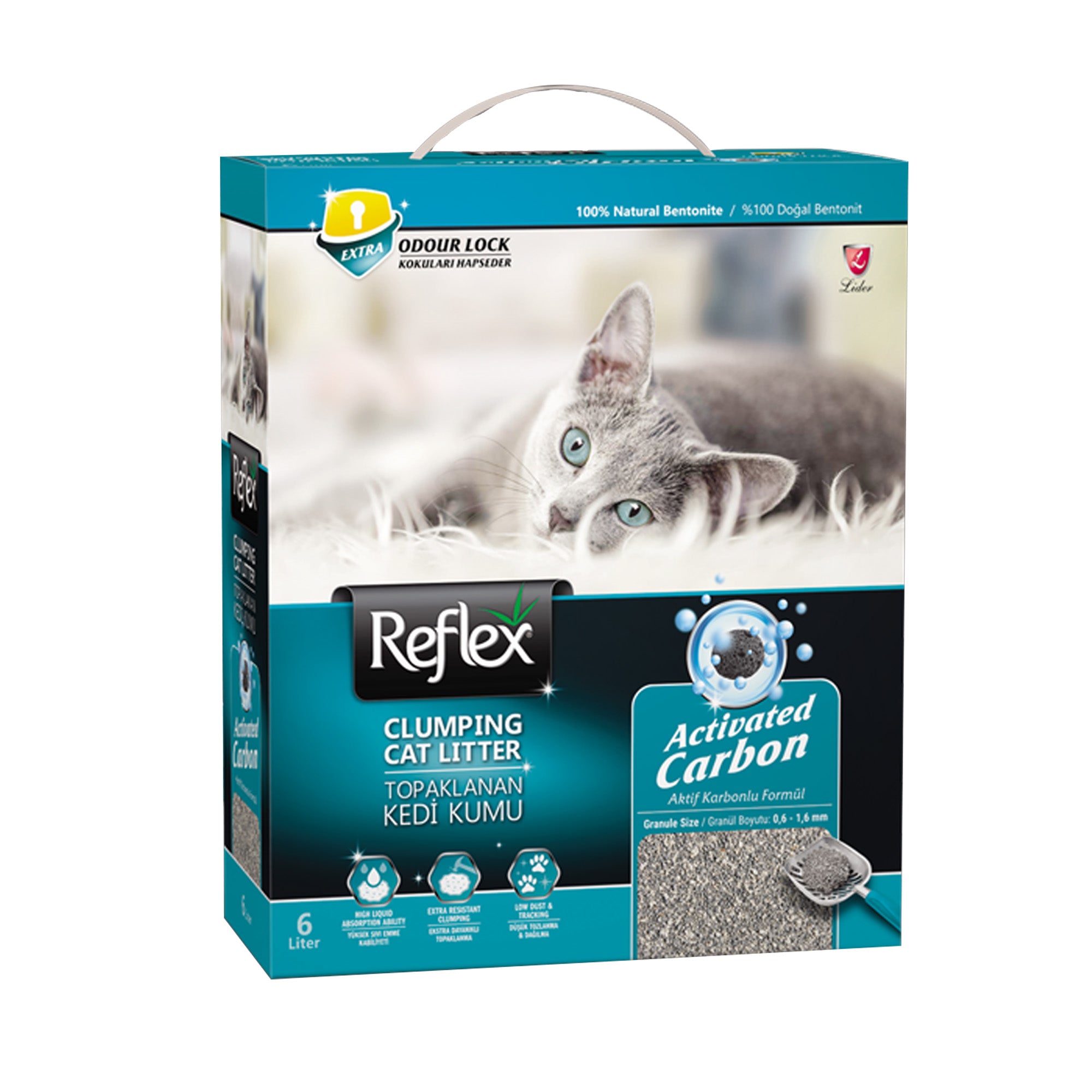 Reflex Cat Litter Carbon 6L for Odor Control Reflex Cat Litter Carbon 6L for Odor Control
