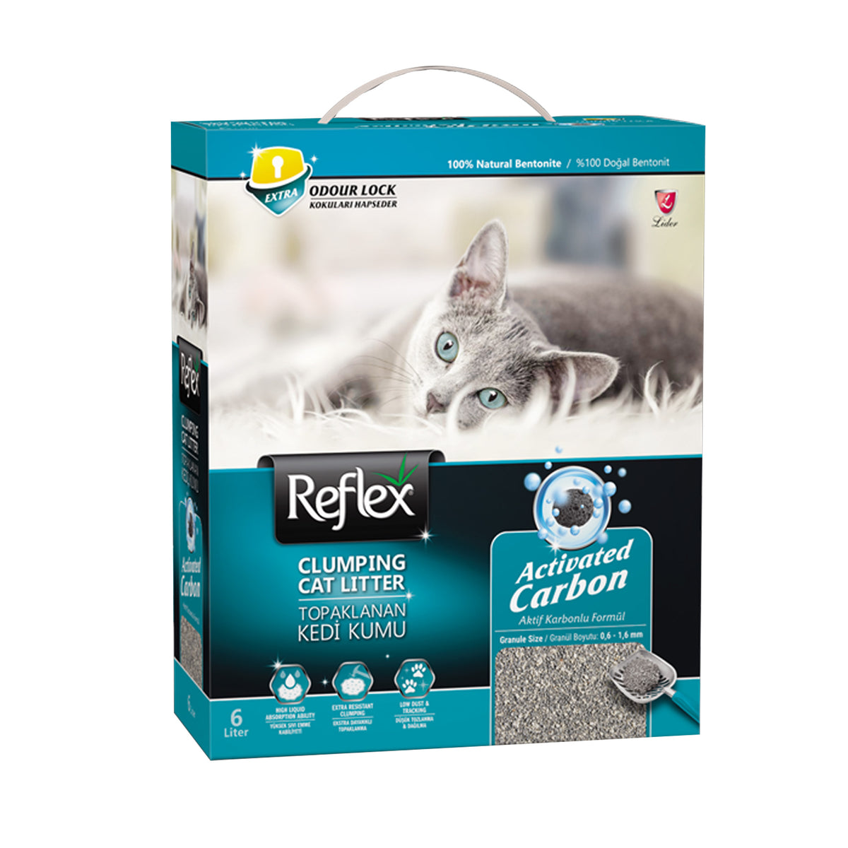 Reflex Cat Litter Carbon 6L for Odor Control