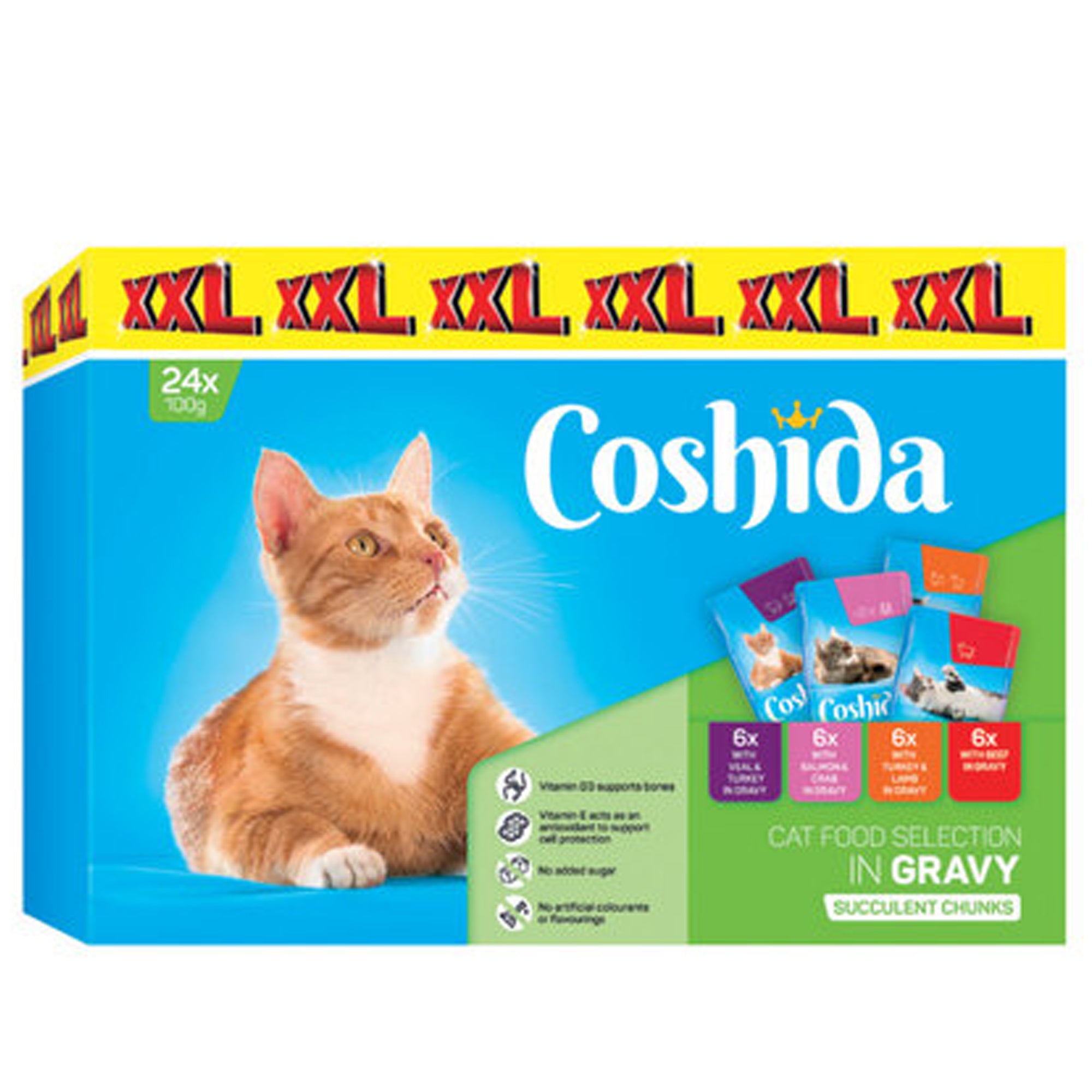 Coshida Wet Food in Chunks for Cats 24pcs Coshida Wet Food in Chunks for Cats 24pcs