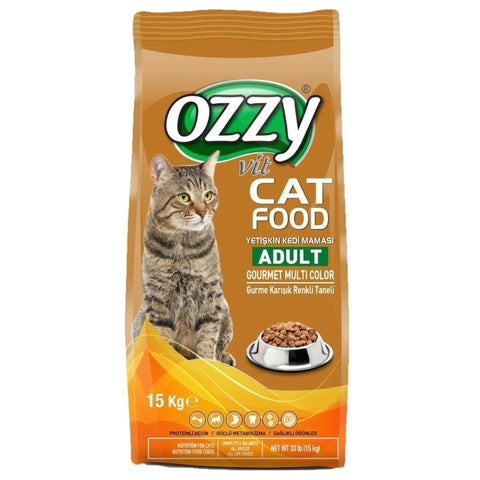 Ozzy Adult Cat Food Gourmet Multi Color 15Kg