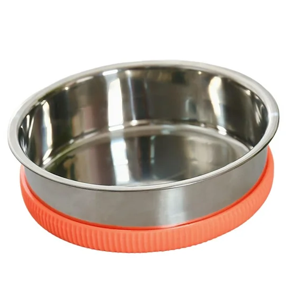 صحن ستانلس مع قاعدة