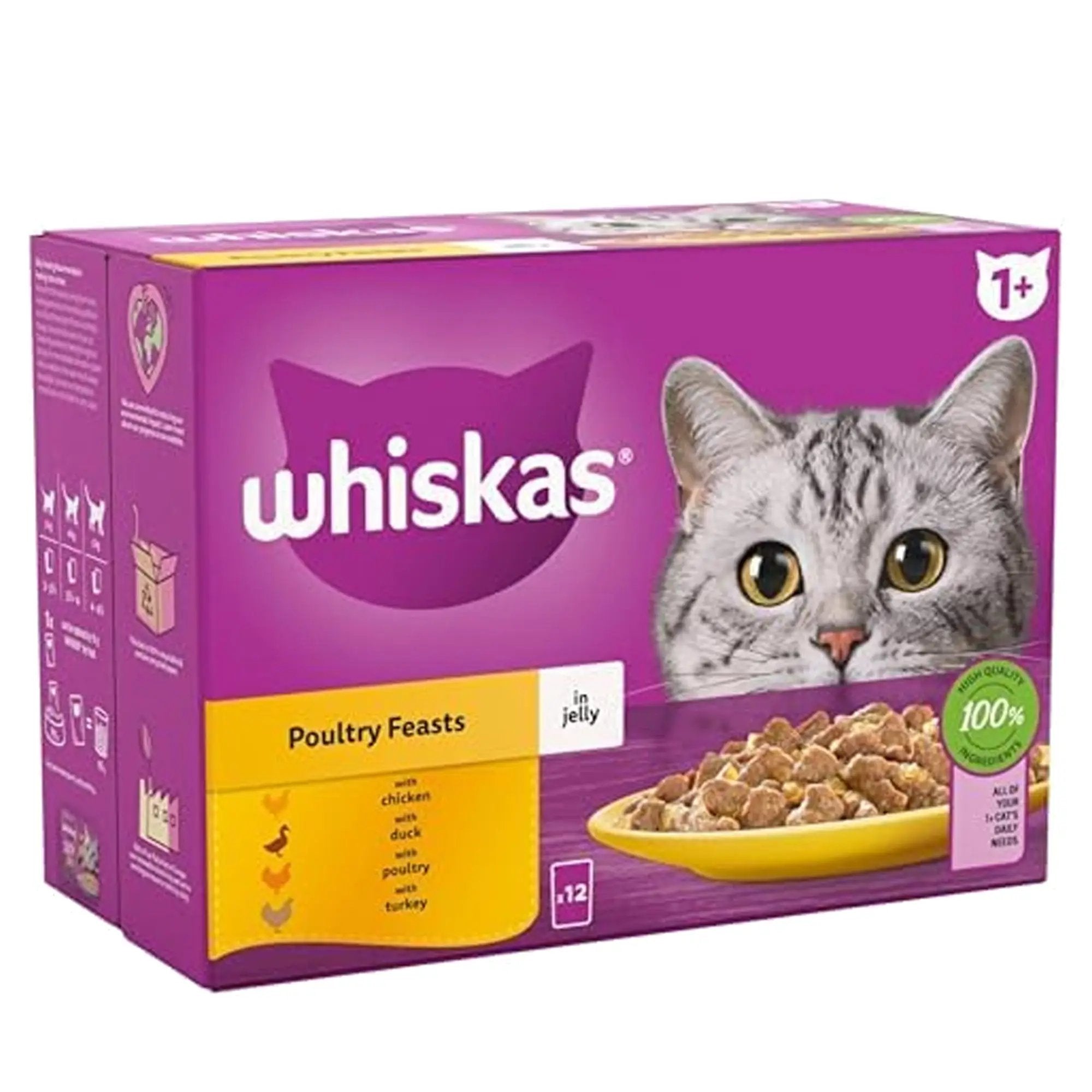 Whiskas Poultry Feasts in Jelly +1 12x85g Whiskas Poultry Feasts in Jelly +1 12x85g