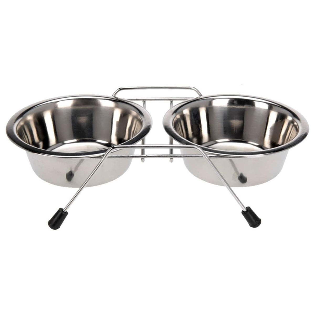 Double Stainless Steel Pet Bowls with Metal Stand
