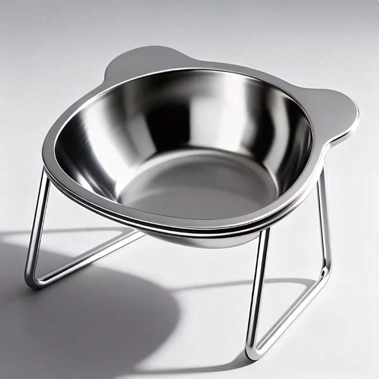 Elevated Stainless Steel Pet Bowl with Metal Stand