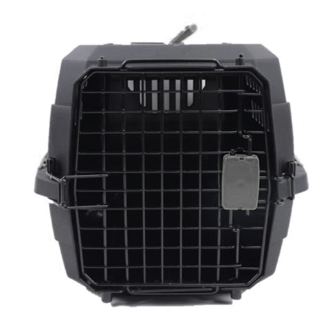 BLACK PET CARRIER WITH METAL DOOR