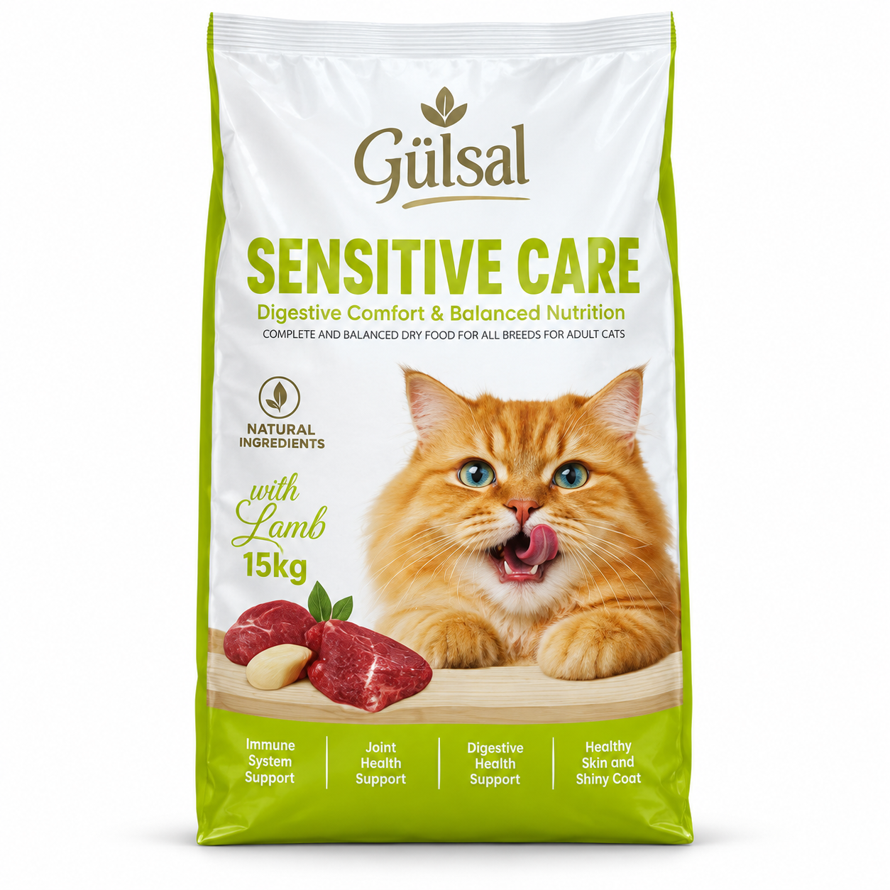 Gülsal Sensitive Care Adult Cat Food with Lamb 15kg