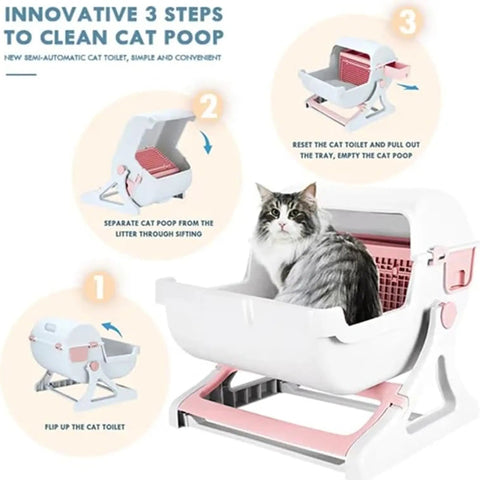 Semi Automatic Cat Litter Box