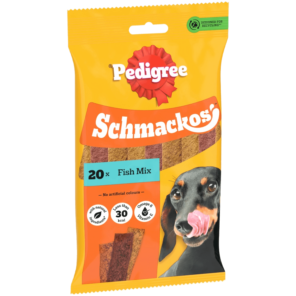 Pedigree Schmackos Fish Mix Dog Treats 20 Pack